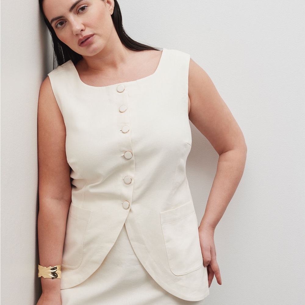 vanilla scoop hem vest eloquii